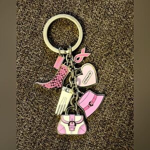 Coach Breast Cancer Handbag Keyfob